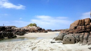 Beach and rocks at Carrickfinn, County Donegal, Ireland near Fairgreen Holiday Cottages, Dungloe